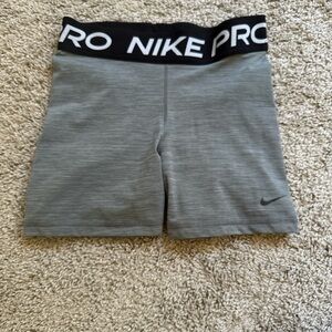 Nike Pro Heather Gray Training Shorts